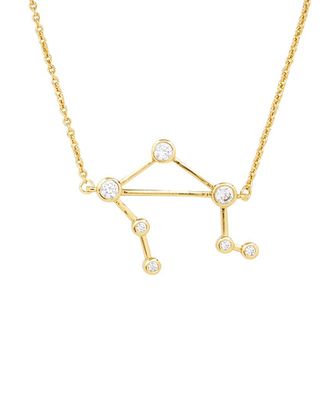 Sterling Forever When Stars Align Constellation Sign 14K Plated Cz Necklace