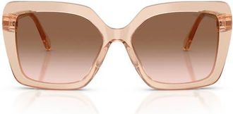 Swarovski 57mm Butterfly Sunglasses in Transparent Beige/brown at Nordstrom