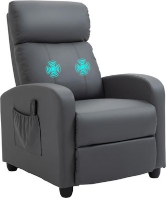 HOMCOM Sill&oacute;n de masaje 68x88x98 cm gris