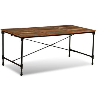 vidaXL Vidaxl - Mesa De Comedor De Madera Maciza Reciclada 180 Cm