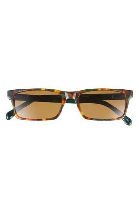 Eyebobs Number Cruncher 53mm Polarized Rectangular Sunglasses in Green /Brown Tortoise /Brown at Nordstrom