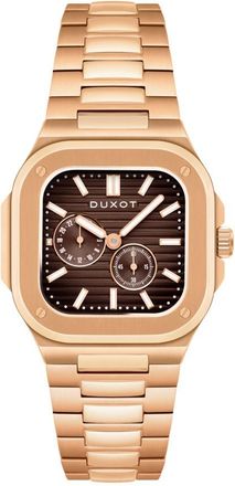 Duxot Quadrata Automatic Brown Dial Mens Watch DX-2084-55