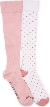 Muk Luks Cotton Compression Knee-High Socks 2 Pair Pack Wide Size in Blush at Nordstrom