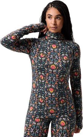 Backcountry Cedars Rws Merino Lt-Wt Baselayer Balaclava Top - Womens in Tyrol Floral Print at Nordstrom, Size X-Small