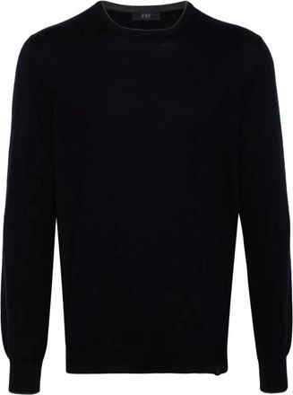 Fay Crewneck Shirt with Patches