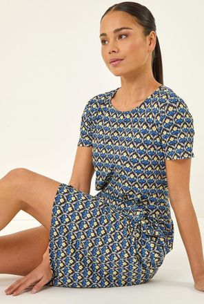 Roman Floral Pocket Dress