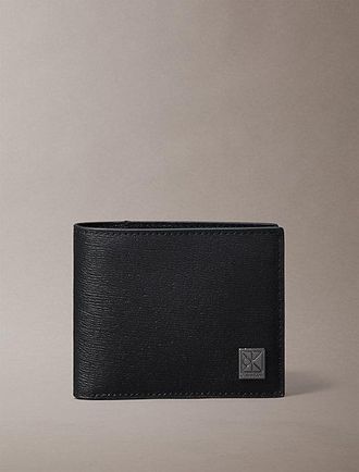 Calvin Klein Emblem Logo Textured Bifold Wallet
