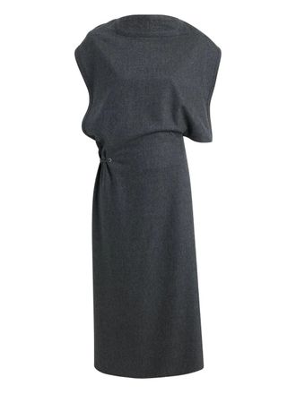 Khaite Gedrapeerde mini-jurk met open rug - Grijs