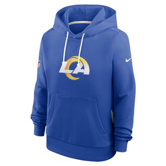 Nike Los Angeles Rams Sideline Nike Womens Dri-FIT NFL Pullover Hoodie in Blue | 03C34EV95-A0M