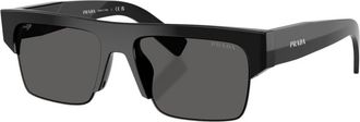 Prada PR D12Su Zonnebril - Heren - Zonnebrillen - Zwart - 55 MM - Accessoires