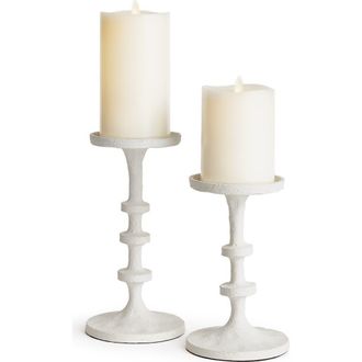 Napa Home & Garden Abacus Petite Candle Stands in White at Nordstrom