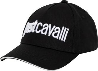 Just Cavalli Geborduurde Logo Baseballpet - unisex - Petten - Zwart - ONE Size - Katoen - Accessoires