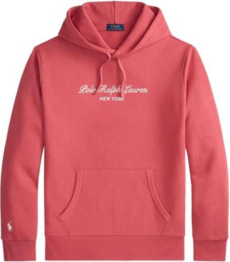 Ralph Lauren Hoodie met logoprint en trekkoord - Heren - Hoodies - Rood - S - Katoen - Hoodies & sweatvesten