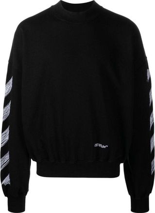 Off-white Scribble Diag Print Sweatshirt OMBA067S23FLE0041001