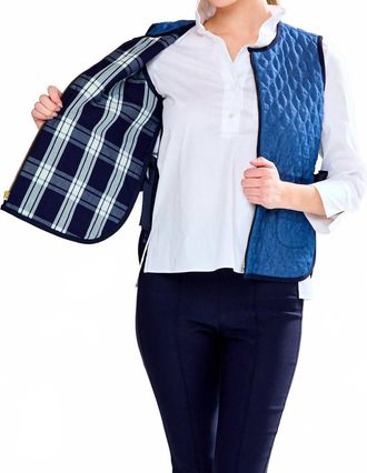 Sara Campbell Mendy Reversible Vest In Denim