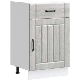 vidaXL Vidaxl - Kitchen Base Cabinet Lucca Grey Sonoma Engineered Wood