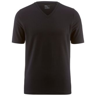 Isa V-Shirt ISA BODYWEAR 319120, Herren, Gr. XXL, schwarz (0013), Single Jersey, Obermaterial: 95% Baumwolle, 5% Elasthan, unifarben, Basic, V-Ausschnitt,