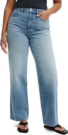 Cotton On Curvy 91 High Waist Straight Leg Jeans in Fairlight Blue at Nordstrom, Size 8