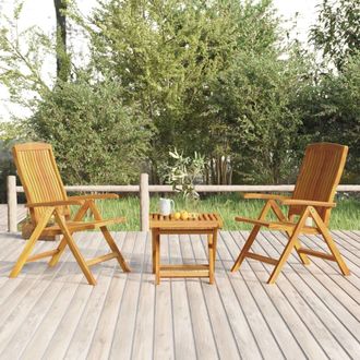 vidaXL Juego De Muebles De Jard&iacute;n 3 Piezas Madera Maciza De Teca Vidaxl