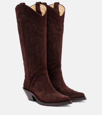 Gabriela Hearst Capitana suede cowboy boots