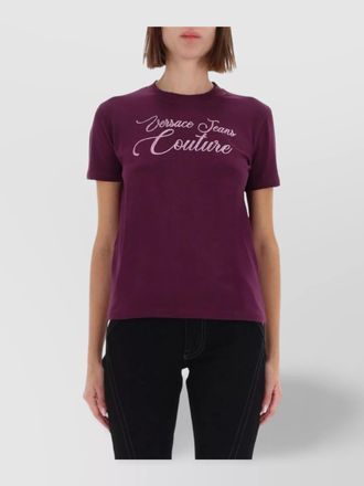 Versace Jeans Couture logo rhinestone t-shirt