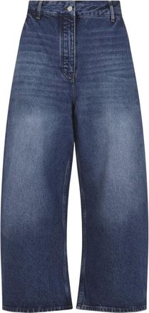 STUDIO NICHOLSON Loose Fit Jeans, female, Blue, S, Chalco Denim Pant