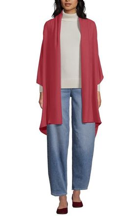 Lands End CashTouch Shawl Wrap in Soft Mojave Rose at Nordstrom