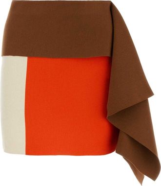 Fendi wool mini skirt - women - Wool - 40 - Brown