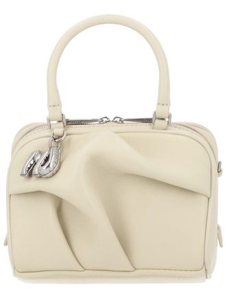 Marc Jacobs Womens Handbag Bauletto Micro Ivory Calf Leather Handbags Hand Bags