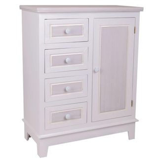 Wanderlust Deco Recibidor de madera blanco 66x32x84