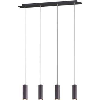 Bigbuy Trio Leuchten Marley 312400432 Luce PendentePendel 4-flammig, Nero Opaco