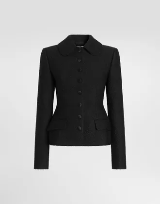 Dolce & Gabbana Single-breasted Wool Jacket - Woman Blazers Black 36