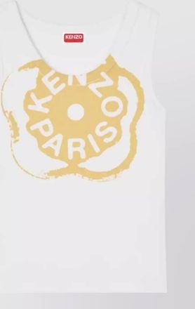 Kenzo ribbed logo-print tank top
