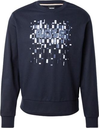 HUGO BOSS C-Soleri Sweatshirt - Heren - Sweatshirts - Blauw - M - Katoen - Hoodies & sweatvesten