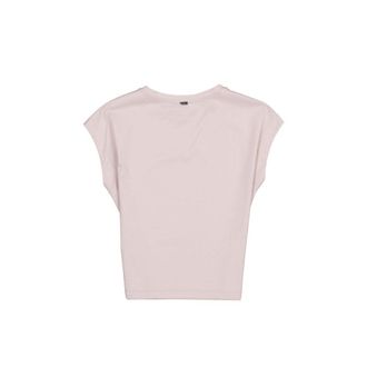 Herno Relief Logo Cotton T-Shirt - Pink