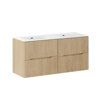 Petits Meubles Mueble lavabo encastrado estratificado Roble claro