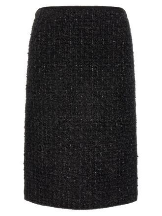 Tory Burch Black Viscose Long Womens Skirt