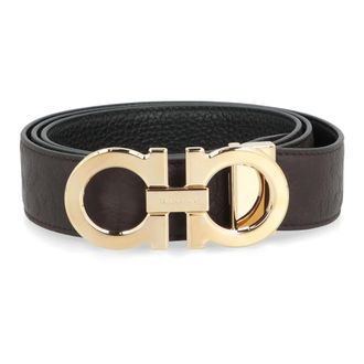 Ferragamo Belts, male, Brown, 115 CM, Gancini Reversible leather belt