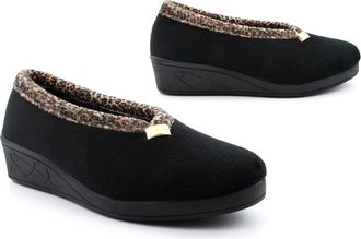 Generic Ladies Slip On Slippers Size 3 Womens Wedge Size 8 Ladies Rubber Sole Slipper Womens Rubber Sole Slipper Wedges Slip On Slippers Wedge Sizes 3-8 Black