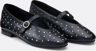 La Redoute Collections Leren ballerina met studs