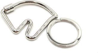 Herm&egrave;s Palladium Cheval Key Ring Womens Design (Pre-Owned)
