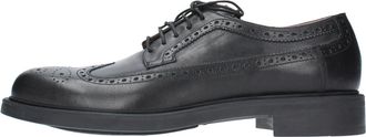 Triver Flight Gestreepte schoenen 206-19 - Heren - Veterschoenen - Zwart - 44 EU - Leer - Schoenen