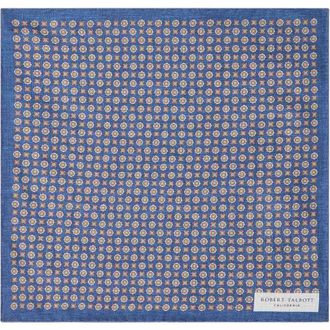 Robert Talbott Colton Reversible Neat/Pocket Square in Navy at Nordstrom