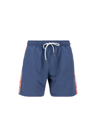 Alpha Industries Shorts ALPHA INDUSTRIES RBF Tape Swim Short, Herren, Gr. M, Normalgr&ouml;ssen, blau (new navy), Obermaterial: 100% Polyester, Futter: 100% Polyester, Hose