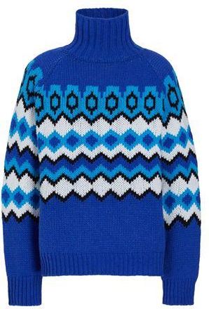 8 by YOOX WOOL BLEND JACQUARD MOCK NECK JUMPER
