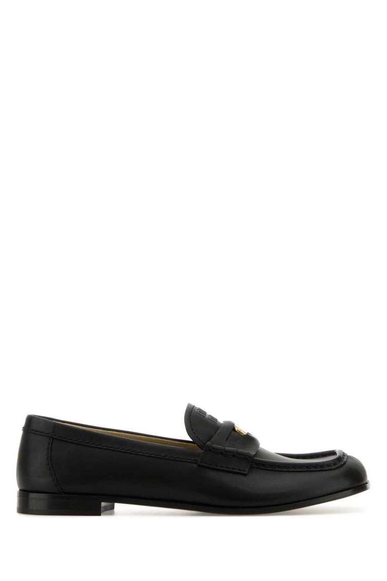 ローファー・オックスフォード MIUMIU TWO-TONE LEATHER LOAFERS MIU MIU ミュウミュウ ブラッシュド Loafers ペニーローファー