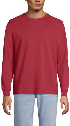 Lands End Super-T Long Sleeve T-Shirt in Rosewood at Nordstrom, Size Small