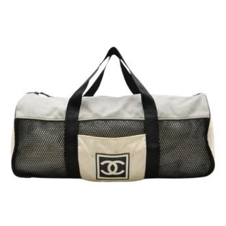 Chanel Pre-owned Weekend Bags, unisex, Gray, Size: ONE SIZE Pre-owned Nylon Weekend Bag
