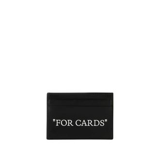 Off-white Wallets & Cardholders, male, Black, Size: ONE SIZE Quote Card Case