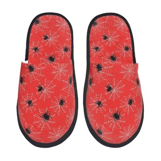 Generic A Web With A Spider Unisex Shoes Slip On House Shoes Cosy House Slippers For Bedroom Winter Outdoor M